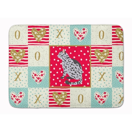 Carolines Treasures 19 x 27 in. Serengeti Cat Love Machine Washable Memory Foam Mat CK5785RUG